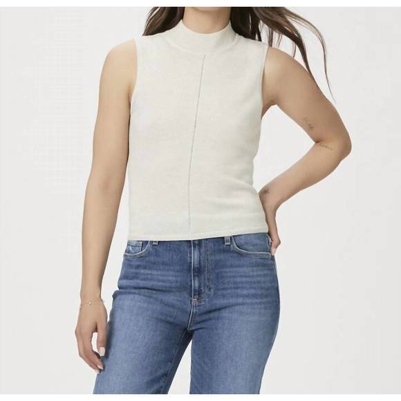 NEW PAIGE eliza tank in ivory sparkle - Picture 1 of 2